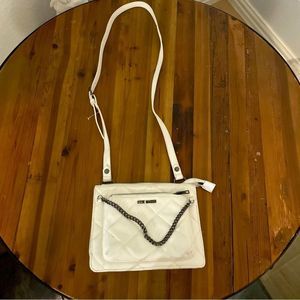 Steve Madden brynn crossbody bag‎ white quilted chain bag adjustable strap purse